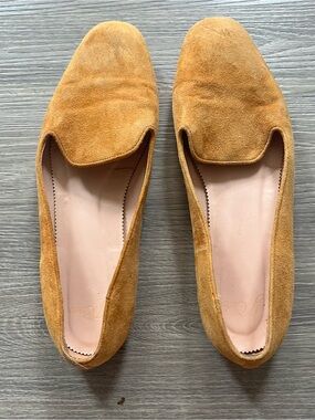 Suede J.Crew Tan Ballet Flats